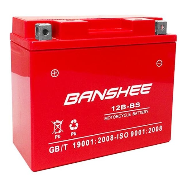 Banshee Banshee 12B-BS-Banshee-012 12V 10Ah YT12B-BS Sealed SMF SLA AGM Battery for Yamaha 650 XVS650 VStar All 1998-2011 12B-BS-Banshee-012 - main
